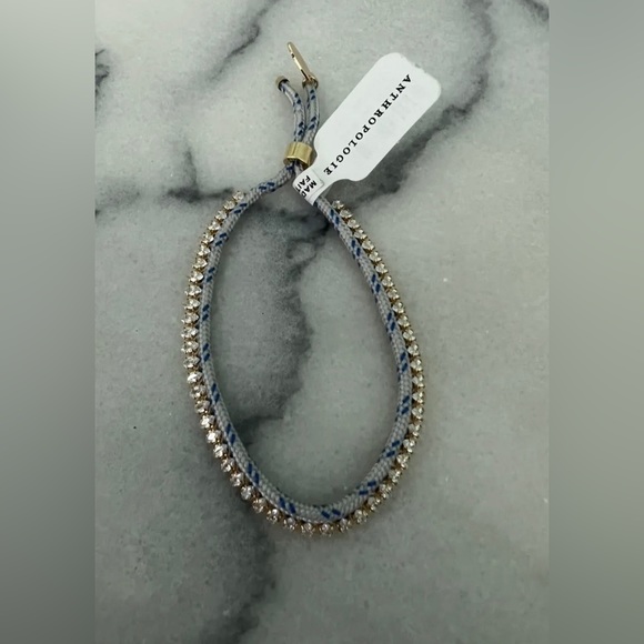 Anthropologie Diamond Rainbow & Blue Set Of 2 Rope Bracelets Brand New With Tags - Picture 4 of 4